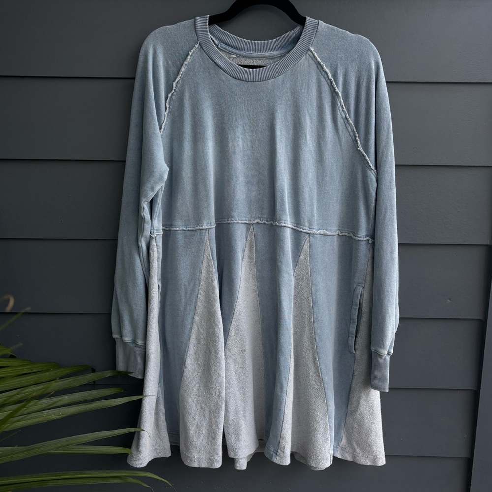 American Eagle~Indigo Long Sleeve Babydoll Dress W/ Pockets~ Size Small~EUC